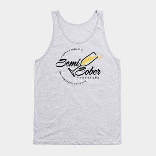 Semi Sober Travelers Champagne with transparent background Tank Top